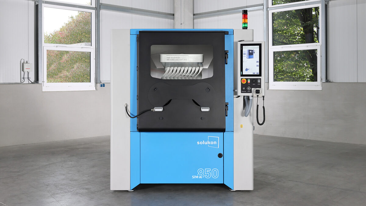 Solukon's SFM-AT850 Depowders Metal Parts Up to 1,000 kg, Debuts at Formnext 2026