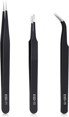 Precision Tweezers Set, 3-Piece